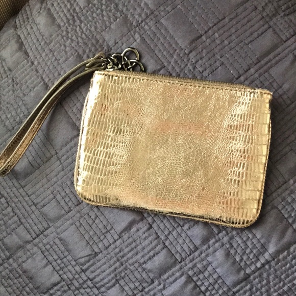 Stella and Dot Gold Distressed wristlet. - Picture 3 of 7